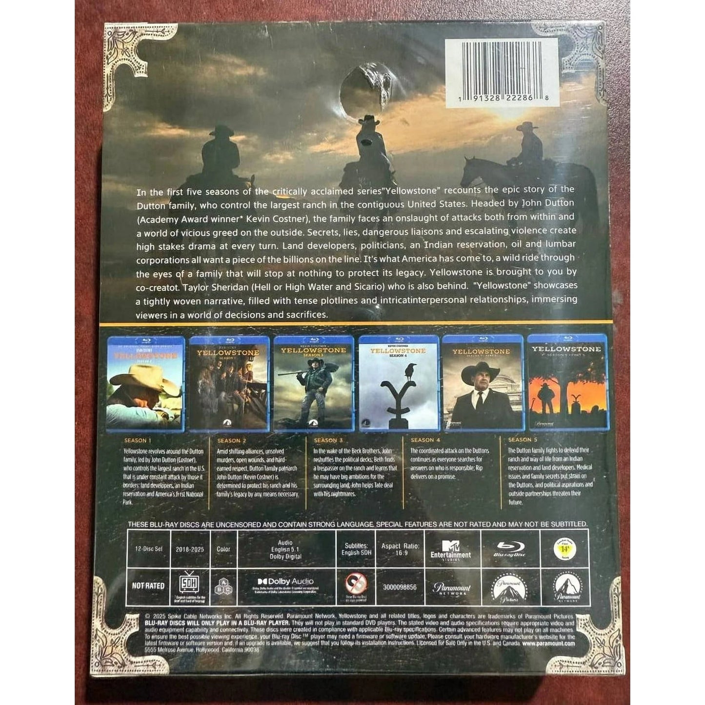 YELLOWSTONE, The First Five Seasons (1-5), Box-set (Bluray)