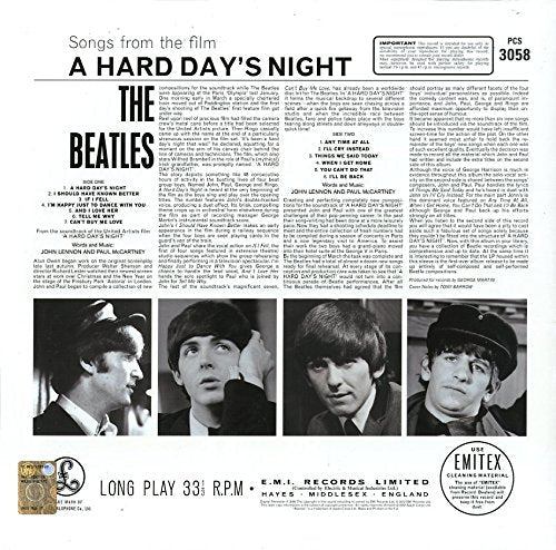 A Hard Day Night The Beatles Vinyl LP Classic Album Original Soundtrack Collectible Music