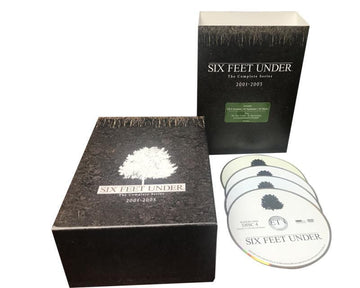 Best Seller | Six Feet Under The Complete Series Repackage DVD Collection, 24 Discs, 63 Episodes, Brand New Factory Sealed, Official HBO Home Entertainment & Warner Bros. Release