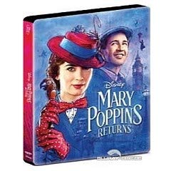 Disney Mary Poppins Returns Exclusive Limited Edition Collectible Steelbook (4K Ultra+Blu-Ray+Digital)