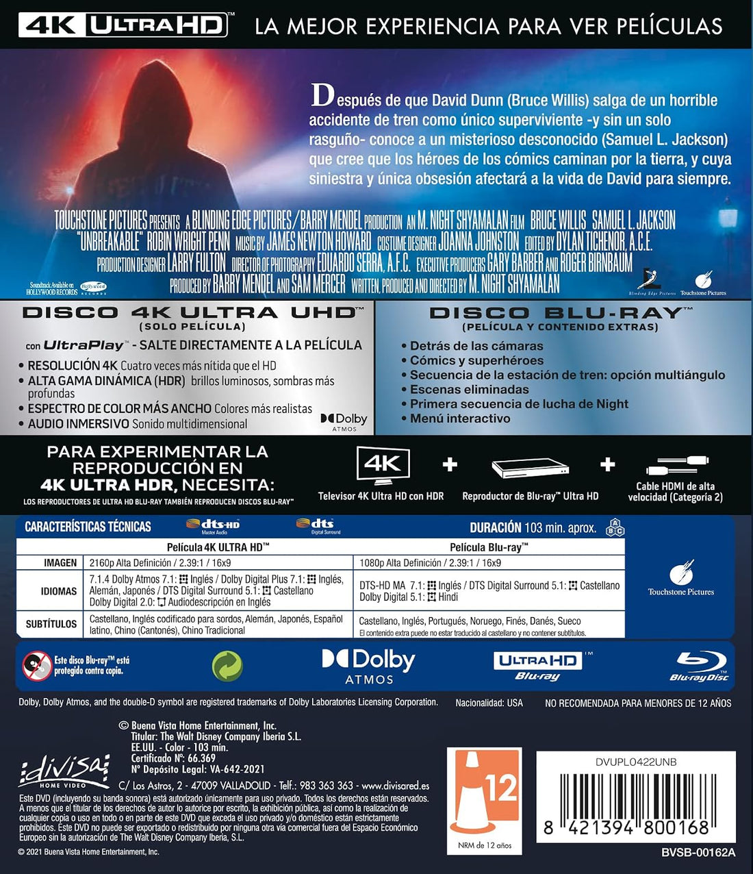 El protegido (4k uhd + bd) - bd