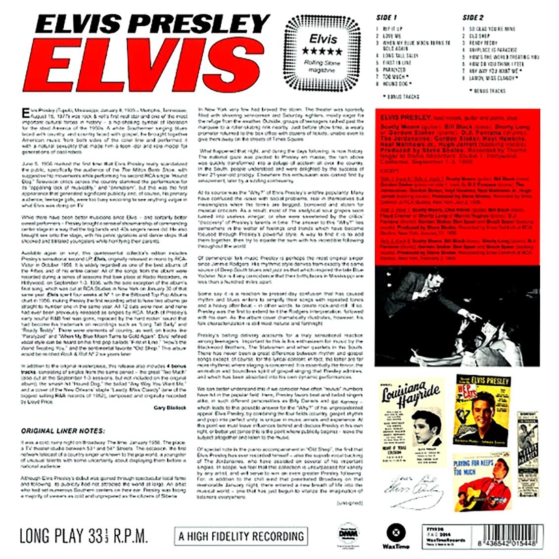 ELVIS PRESLEY - Limited Edition Vinyl LP - Apex DVD