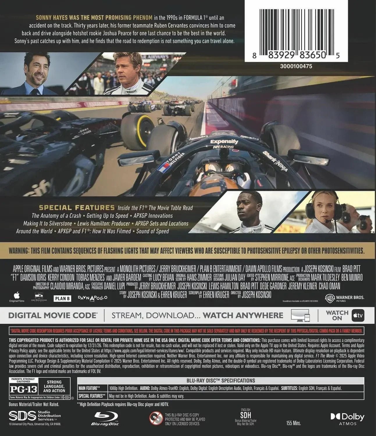 F1: The Movie (Blu-ray) DVD Family bucket