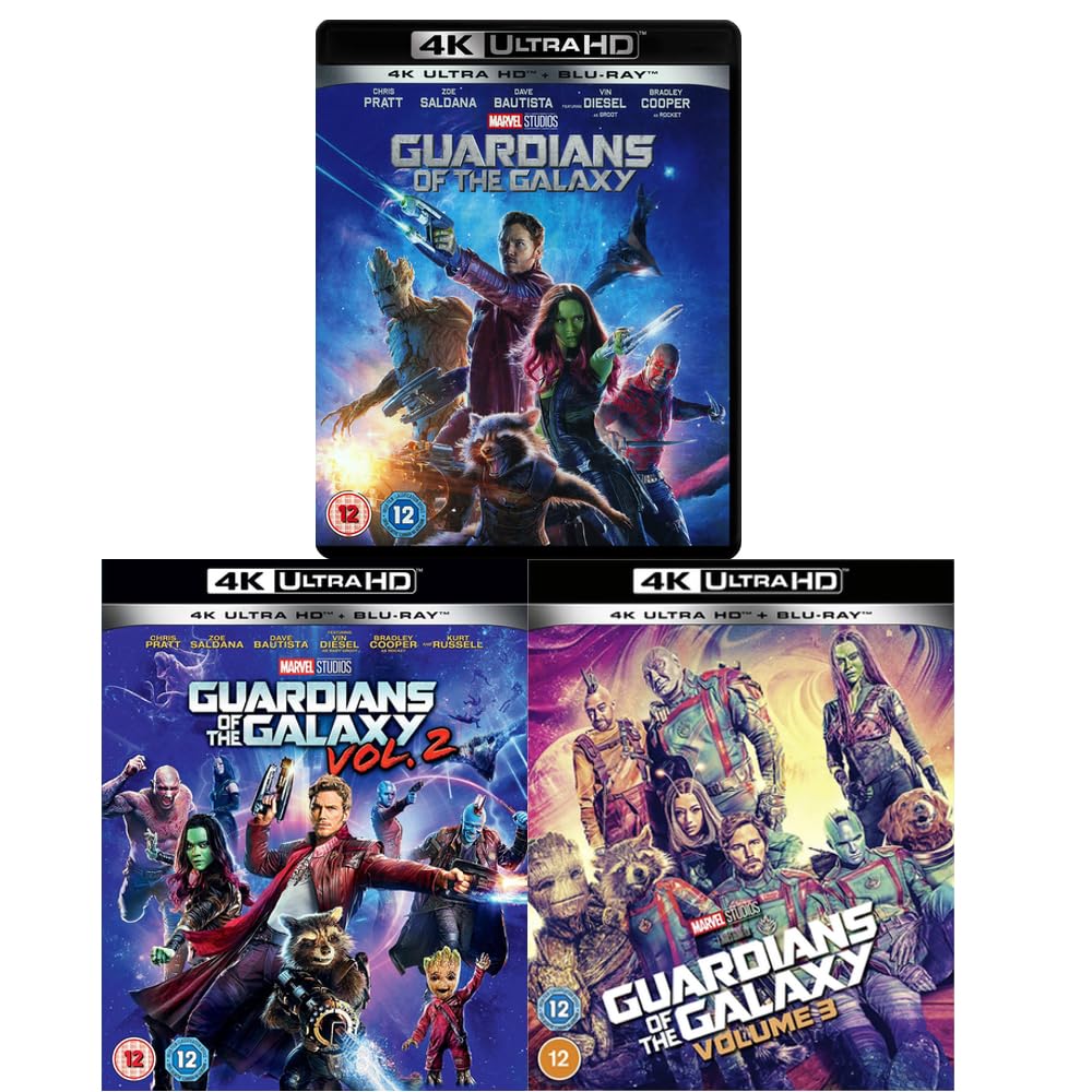 Guardians Of The Galaxy Ultimate 3 Movie Collection Vol. 1-3 - Bundle Set [4K UHD + Blu-Ray]