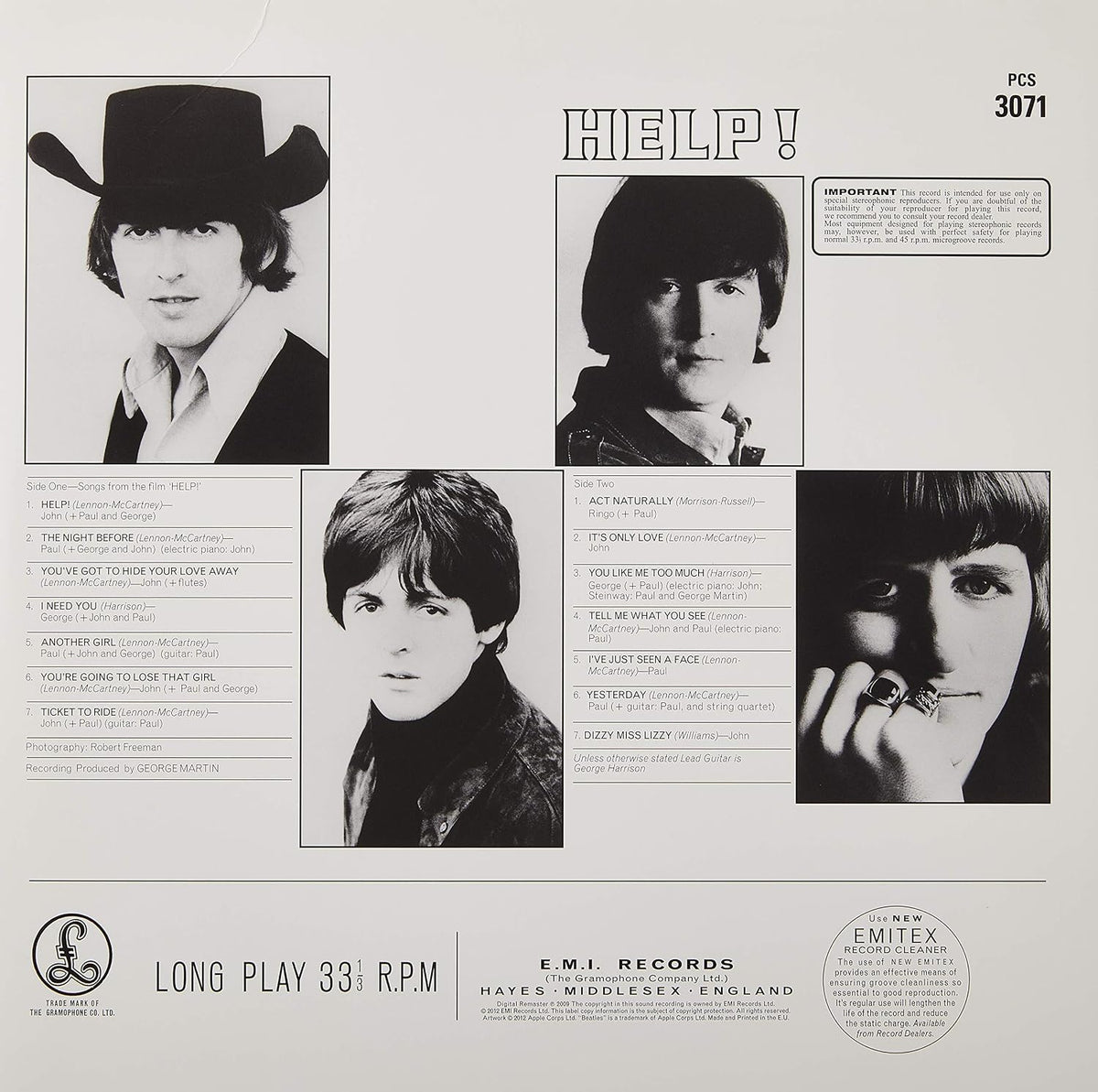 Help LP Vinyl Record The Beatles Classic Album Soundtrack Collectible Music Memorabilia