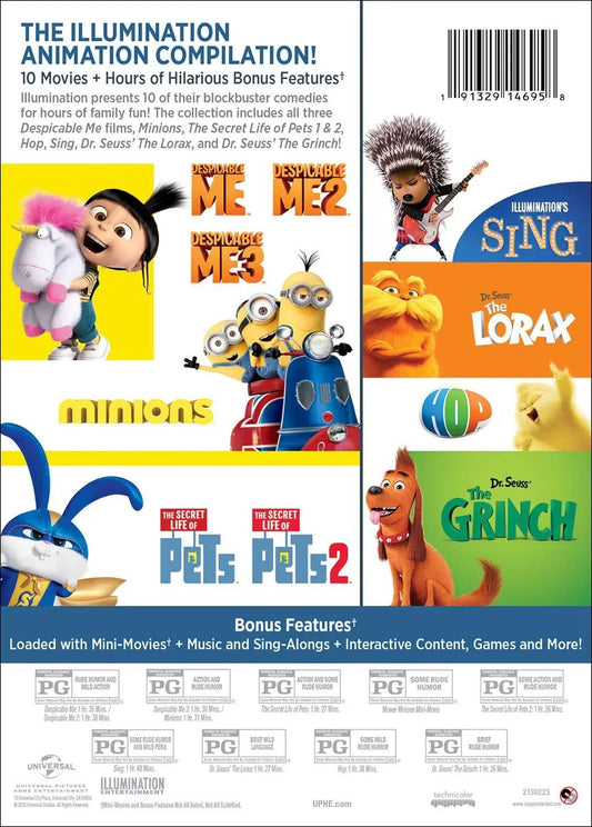 Illumination Presents: 10-Movie Collection [DVD] DVD Family bucket