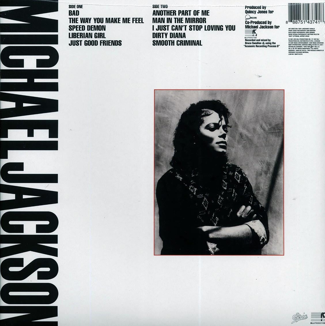 Michael Jackson Bad Vinyl Record Album Music Performance Classic Pop Iconic