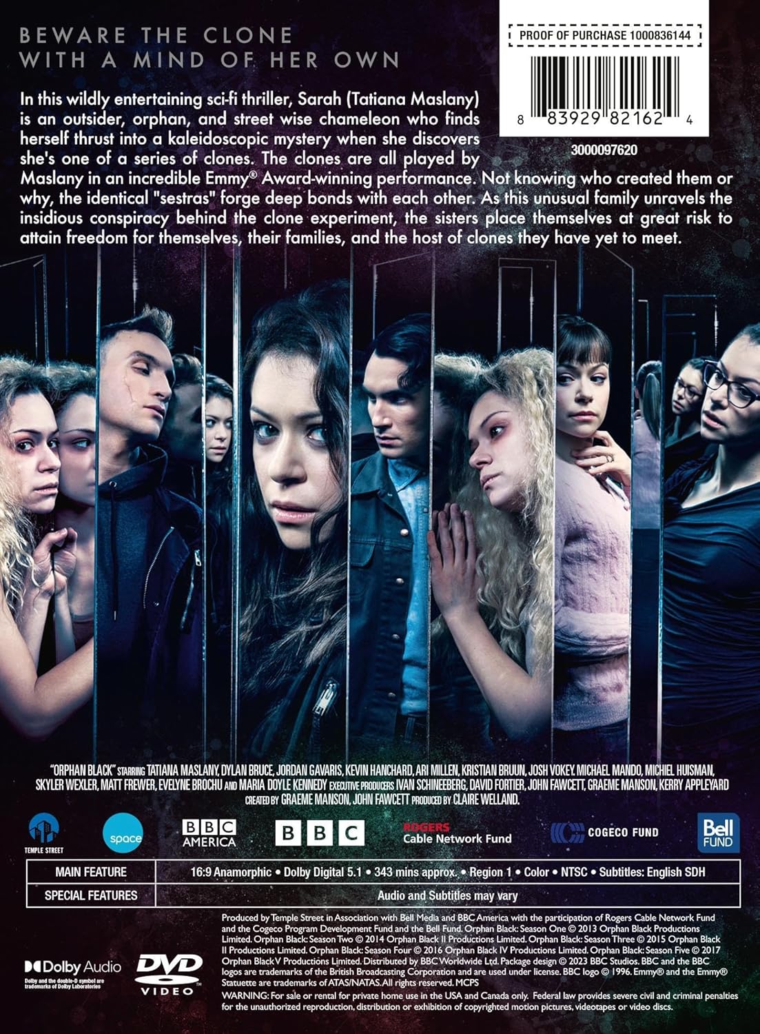 Orphan Black Complete Series (DVD) DVD Family bucket