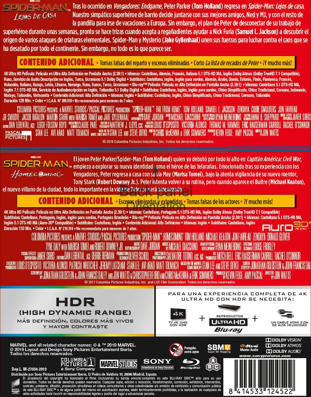 Pack Spider-Man: Homecoming + Lejos de casa (4K Ultra-HD + BD) [Blu-ray]