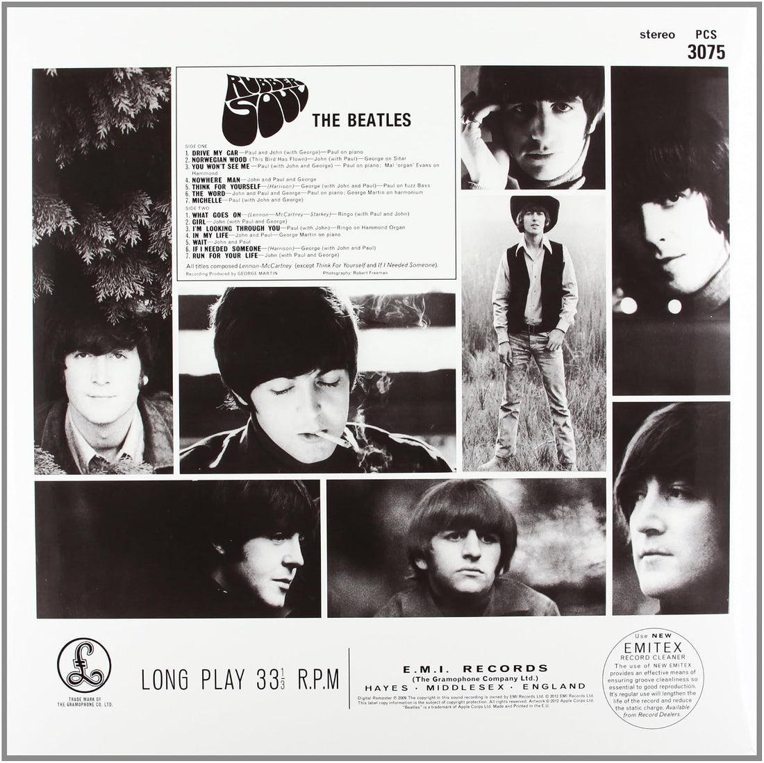 Rubber Soul The Beatles Vinyl Record LP Classic Rock Album 1965 Original Master Recording