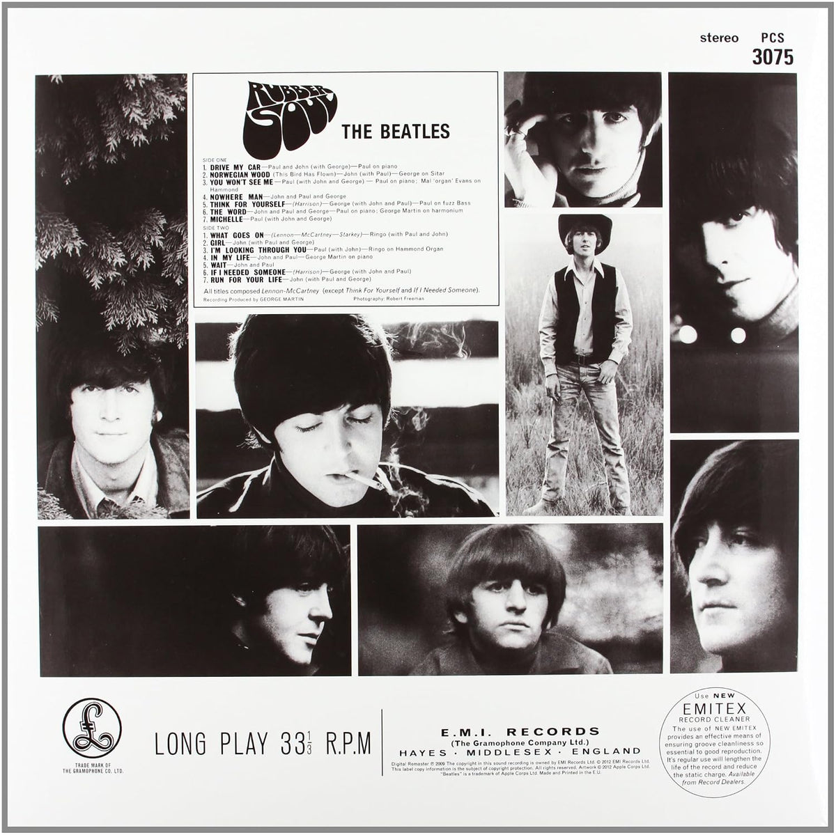 Rubber Soul The Beatles Vinyl Record LP Classic Rock Album 1965 Original Master Recording