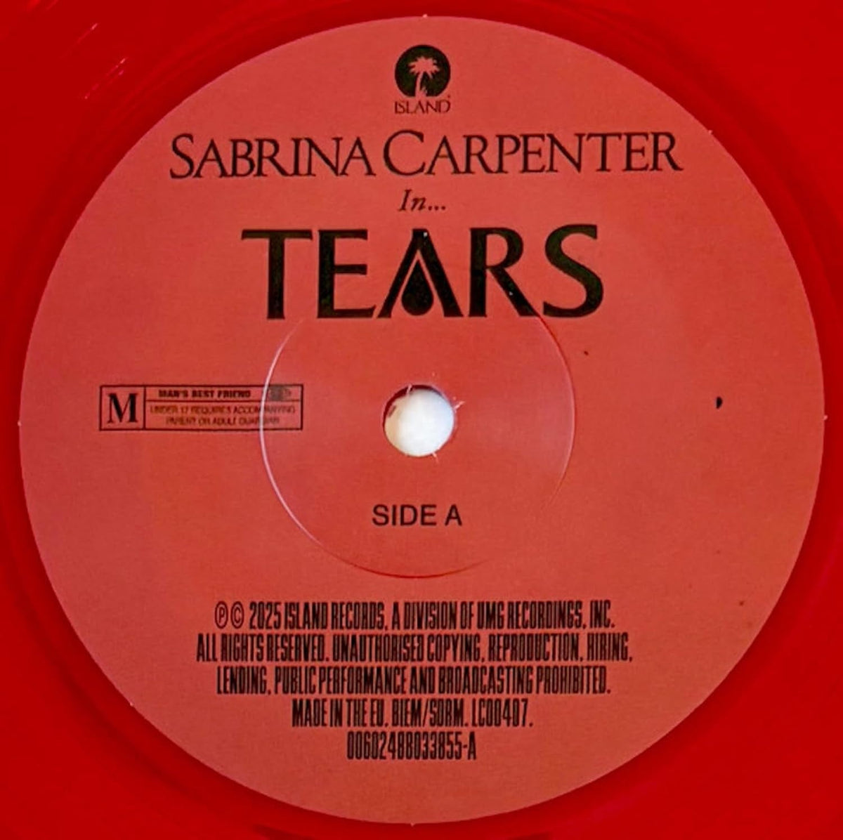 Sabrina Carpenter Sabrina Carpenter - Tears - Red Single (Vinyl Record)