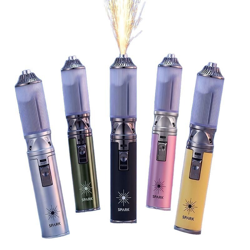 This dual-use spark wand works as an atmosphere prop and torch lighter. 5 colors available. Package includes 2 gas canisters, each supports up to 20 mins continuous burning. Ideal for wedding, proposal, birthday, camping and night photography.