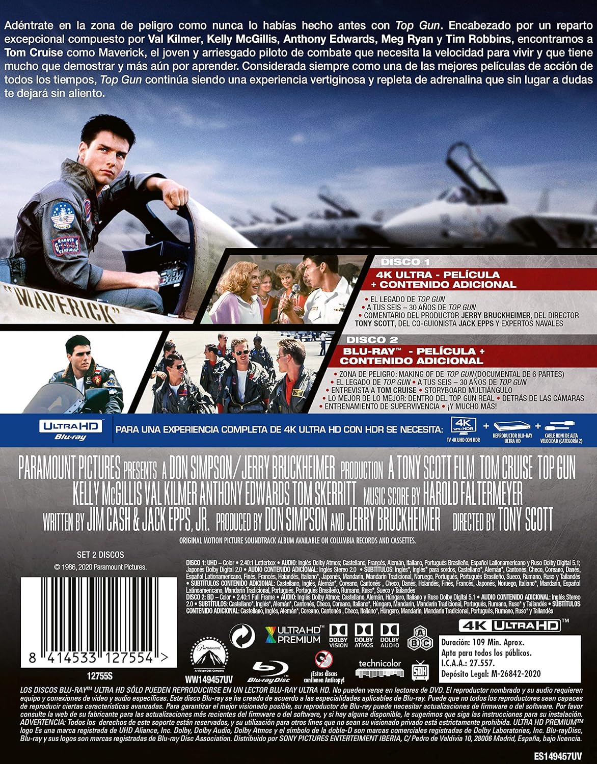 Top Gun (4K Ultra-HD + BD) [Blu-ray]